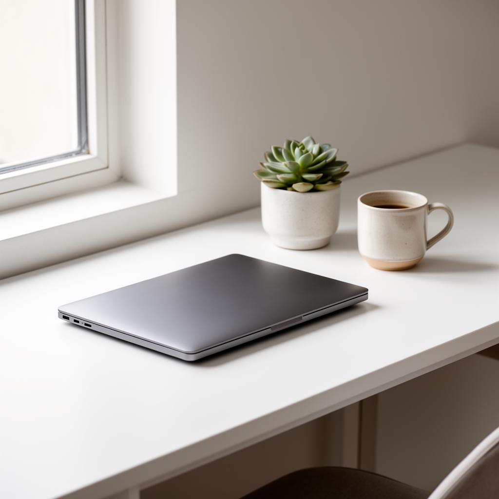 Trustworthy local business website design elements on laptop screen